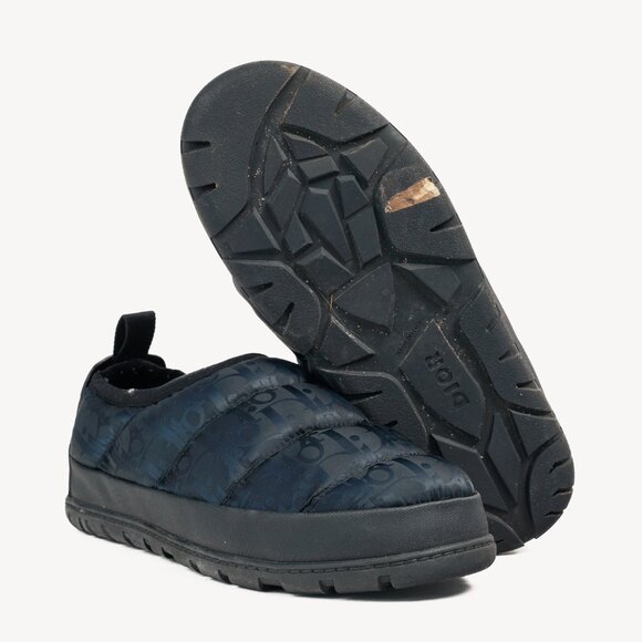 Dior Black Super Dior Oblique Quilted Nylon Snow Slippers - Picture 4 of 10